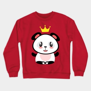 panda king kawaii style Crewneck Sweatshirt